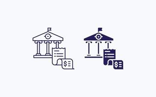 factures bancaires, icône d'illustration vectorielle de déclaration de détails de transaction vecteur