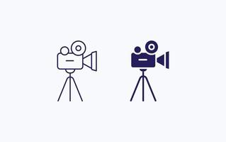 caméra vidéo, icône du cinéma vecteur