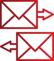 icône de vecteur d'échange de mails