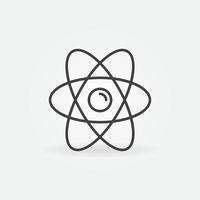 icône ou symbole minimal linéaire de concept de vecteur d'atome