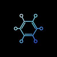 formule chimique structure vecteur chimie concept contour bleu icône
