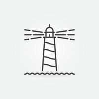 icône ou symbole simple de concept de vecteur de phare dans le style de ligne