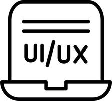 conception d'icône vectorielle de concepteur ui ux vecteur