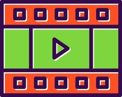 conception d'icônes vectorielles de l'éditeur vidéo vecteur