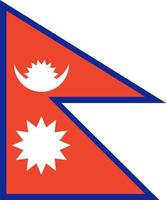 drapeau népalais. couleurs et proportions officielles. drapeau de la république fédérale démocratique du népal. vecteur
