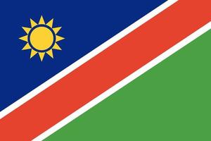 drapeau namibien. couleurs et proportions officielles. vecteur