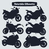collection de vecteur de silhouettes de moto modernes