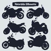 collection de vecteur de silhouettes de moto modernes