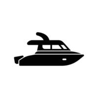 icône de bateau de croisière personnel pour le transport par eau vecteur