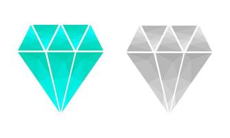 illustration de diamant dans un style low poly vecteur