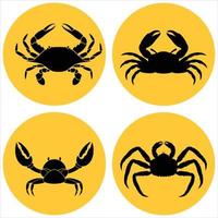 collection de crabes aquatiques vecteur