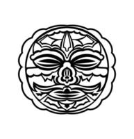 masque Tiki. motif maori ou polynésien. bon pour les impressions et les tatouages. isolé. vecteur