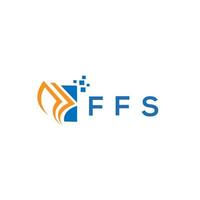 création de logo de comptabilité de réparation de crédit ffs sur fond blanc. ffs initiales créatives croissance graphique lettre logo concept. création de logo de financement d'entreprise ffs. vecteur