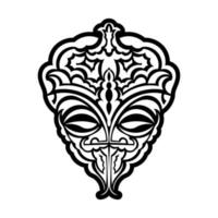 icône vectorielle de masque africain tribal. icône vectorielle noire isolée sur fond blanc masque africain tribal. vecteur