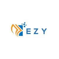 création de logo de comptabilité de réparation de crédit ezy sur fond blanc. ezy creative initiales croissance graphique lettre logo concept. création de logo de finance d'entreprise ezy. vecteur