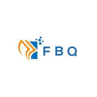 création de logo de comptabilité de réparation de crédit fbq sur fond blanc. fbq initiales créatives croissance graphique lettre logo concept. création de logo de financement d'entreprise fbq. vecteur