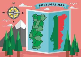 Carte graphique du Portugal Illustration vectorielle vecteur