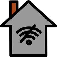 pas de conception d'icône de vecteur de maison wifi