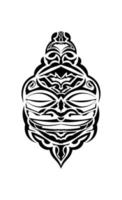 masque tribal fait en vecteur. symbole de totem traditionnel isolé. vecteur