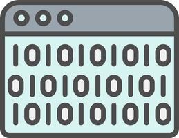 icône de vecteur de code binaire