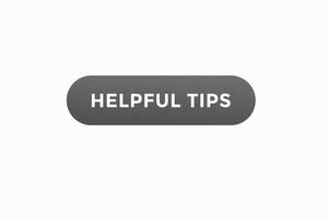 vecteurs de boutons de conseils utiles. signe étiquette bulle conseils utiles vecteur