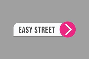 vecteurs de bouton de rue faciles. inscrivez vous étiquette bulle facile rue vecteur