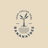 bananier nature logo minimaliste vintage conception d'illustration vectorielle vecteur