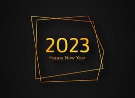 2023 bonne année or fond polygonal géométrique vecteur