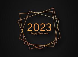 2023 bonne année or fond polygonal géométrique vecteur