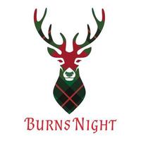 burns night card vacances écossaises vecteur