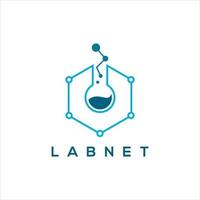 logo de laboratoire technologie d'art en ligne moderne vecteur