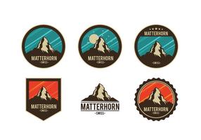 Badge matterhorn vecteur gratuit