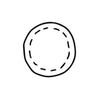 doodle de tampon de coton réutilisable. tampon de coton vectoriel dessiné à la main respectueux de l'environnement. illustration zéro déchet