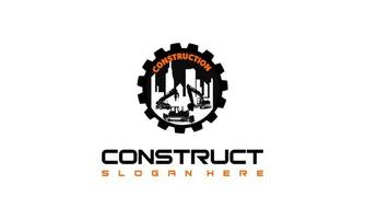 vecteur de conceptions de logo de véhicule de construction,