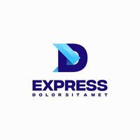 rapide express d logo initial conçoit vecteur concept, symbole de conceptions de logo flèche express