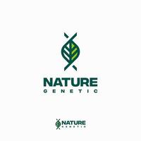 nature adn gen logo conçoit concept vecteur, vecteur