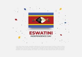 fond de la fête de l'indépendance de l'eswatini célébrée le 6 septembre vecteur