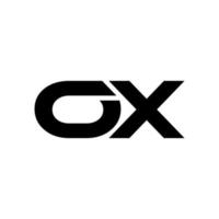 logo de lettre lié à la société ox, logo de typographie moderne connecté, logo de texte de lettres modernes ox, icône de logo joint o et x avec modèle vectoriel de carte de visite