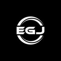 création de logo de lettre egj en illustration. logo vectoriel, dessins de calligraphie pour logo, affiche, invitation, etc. vecteur