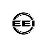 création de logo de lettre eei dans l'illustration. logo vectoriel, dessins de calligraphie pour logo, affiche, invitation, etc. vecteur