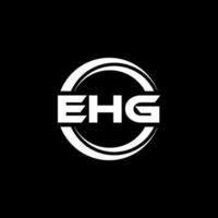 création de logo de lettre ehg en illustration. logo vectoriel, dessins de calligraphie pour logo, affiche, invitation, etc. vecteur