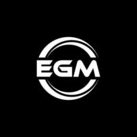 création de logo de lettre egm dans l'illustration. logo vectoriel, dessins de calligraphie pour logo, affiche, invitation, etc. vecteur