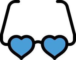 illustration vectorielle de lunettes d'amour sur fond.symboles de qualité premium.icônes vectorielles pour le concept et la conception graphique. vecteur
