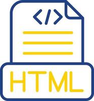 conception d'icône de vecteur de fichier html