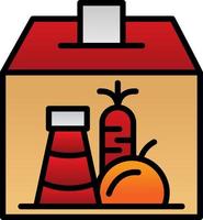 conception d'icône vectorielle de don de nourriture vecteur
