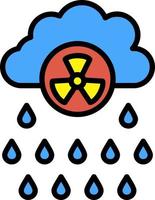 conception d'icône de vecteur de pluie acide