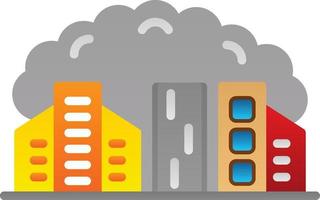 conception d'icône de vecteur de pollution de la ville