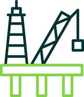 conception d'icône de vecteur de plate-forme pétrolière