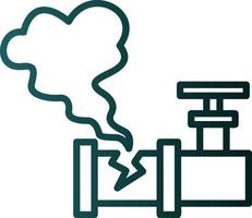 conception d'icône de vecteur de fuite de tuyau de gaz