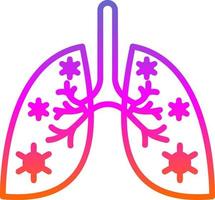 conception d'icône de vecteur d'infection des poumons